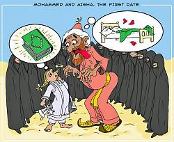 Click image for larger version. 

Name:	Prophet-Muhammad-Aisha-his-child-bride-first-date-cartoon.jpg 
Views:	147 
Size:	120.6 KB 
ID:	783701
